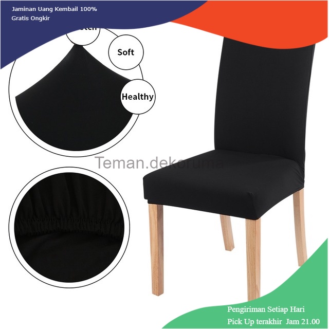 TD - RTG KFETHIN Sarung Kursi Makan Restoran Hotel Elastic Dining Chair Cover - KF55