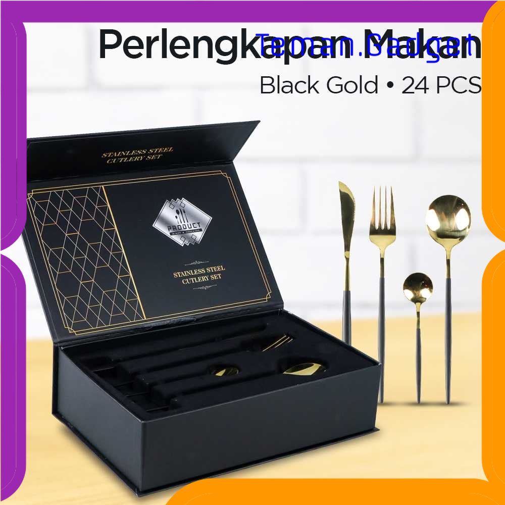 TG - DPR Tander Cutlery Set Alat Makan Sendok Garpu Stainless Steel 24 PCS - TD-4128