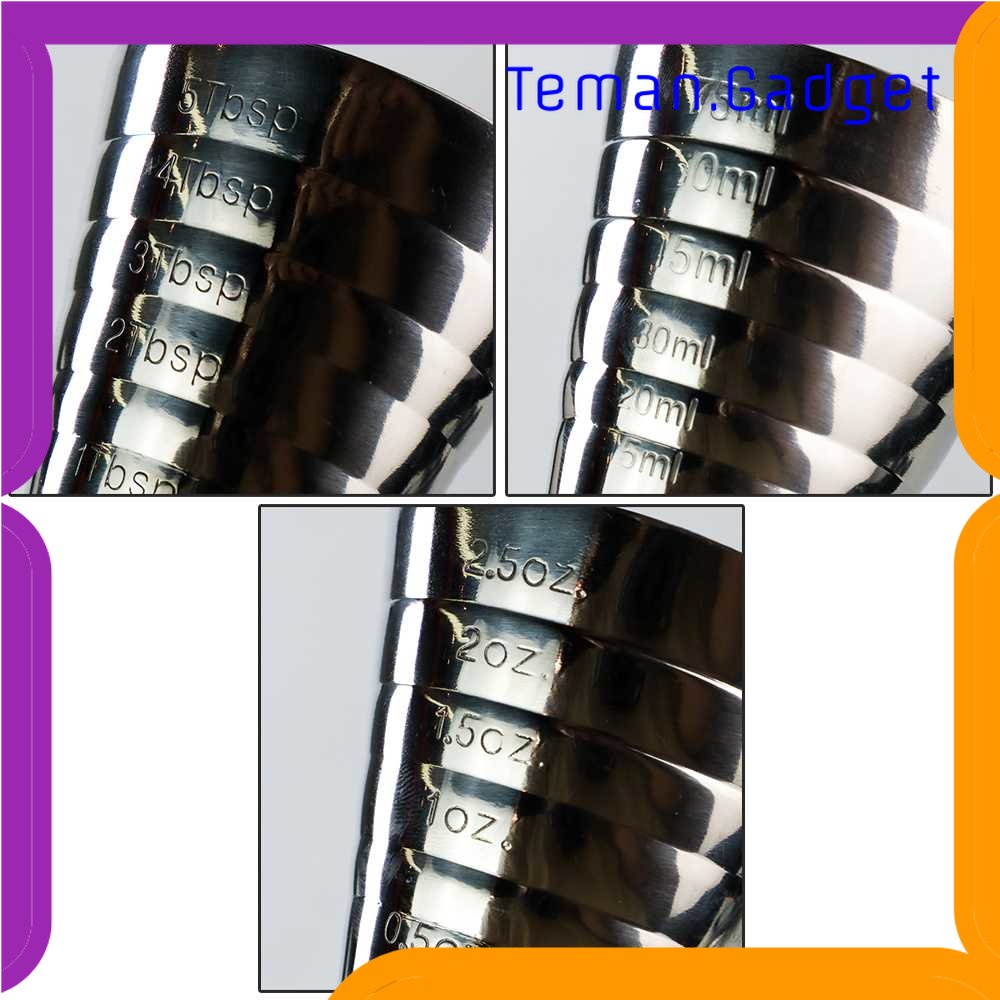 TG -  DPR JHMech Gelas Ukur Bartender Multilevel Jigger Bar 3 in 1 75ml - 304