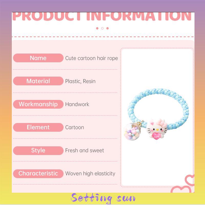 Karet Rambut Cartoon Sanrio Hair Rope Ikat rambut berwarna TN