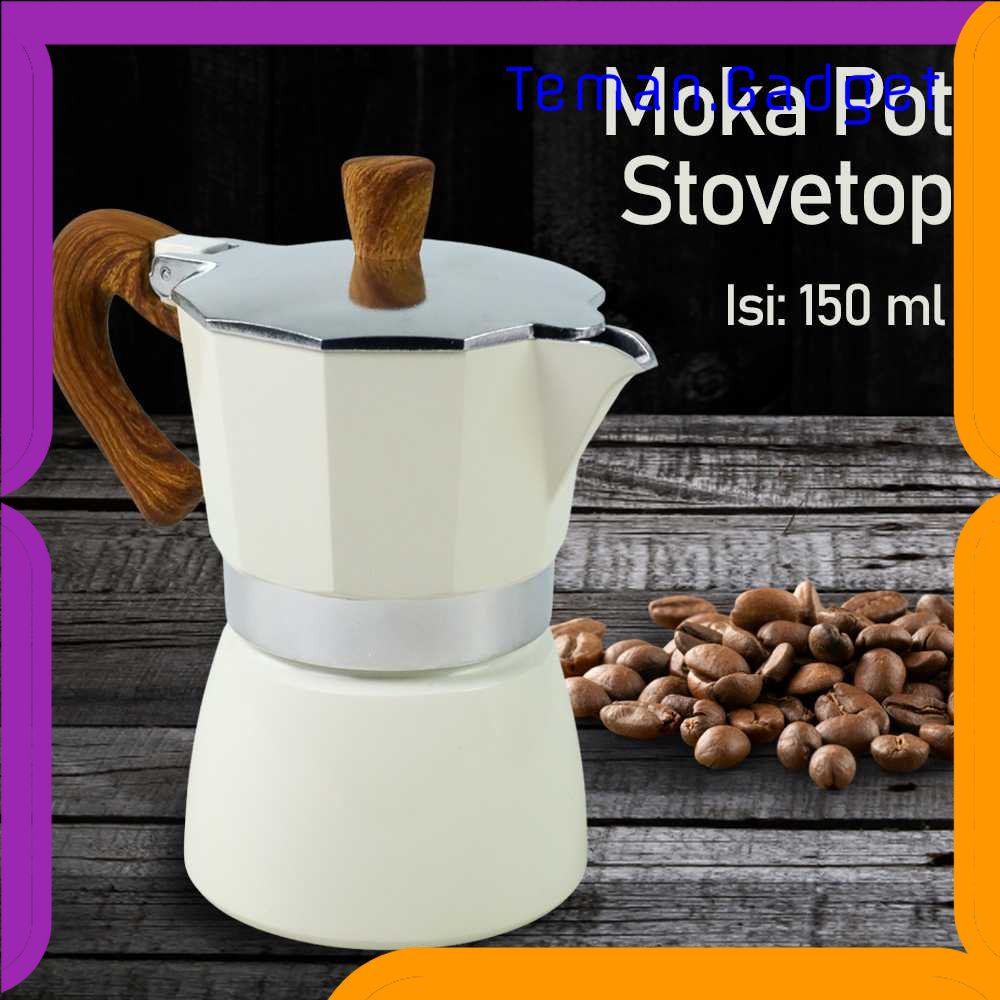TG - DPR Iris Teko Kopi Moka Pot Stovetop Filter Espresso Coffee 150ml - WY-04