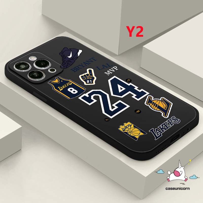 Infinix Smart 5 4 6 Plus Hot 10Lite 20s 9 11 8 11s 12i 20 10t 10s Hot 12 10 11 9 Play Note 11 12pro 12 G96 8 12 2023 Tepi Lurus Fashion N.B.A Lakers Kobe Soft Tpu Back Sarung