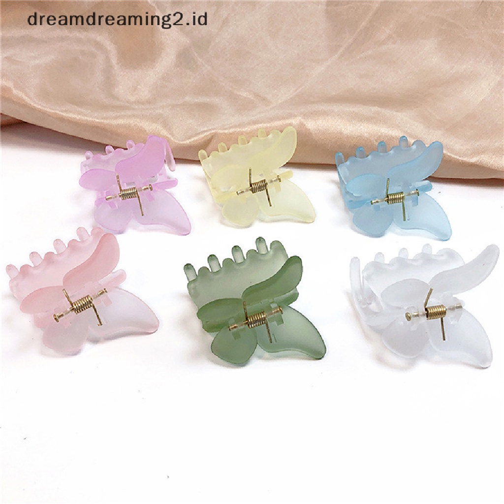 (dream) New Butterfly Hair Claw Pearl Sweet Hair Clips Resin Hair Klem Jepit//