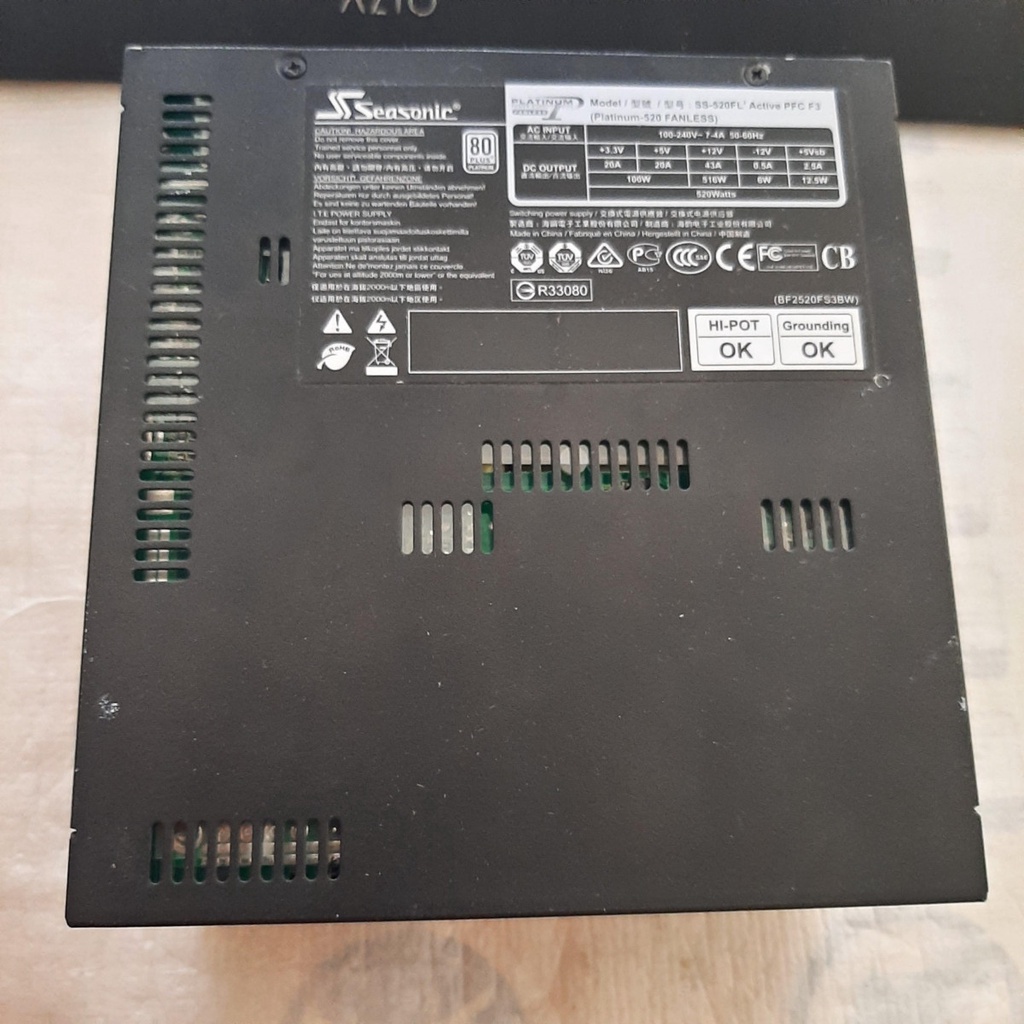 Power Supply Rusak Seasonic SS-520FL2 Platinum 520 Fanless 520W Platinum