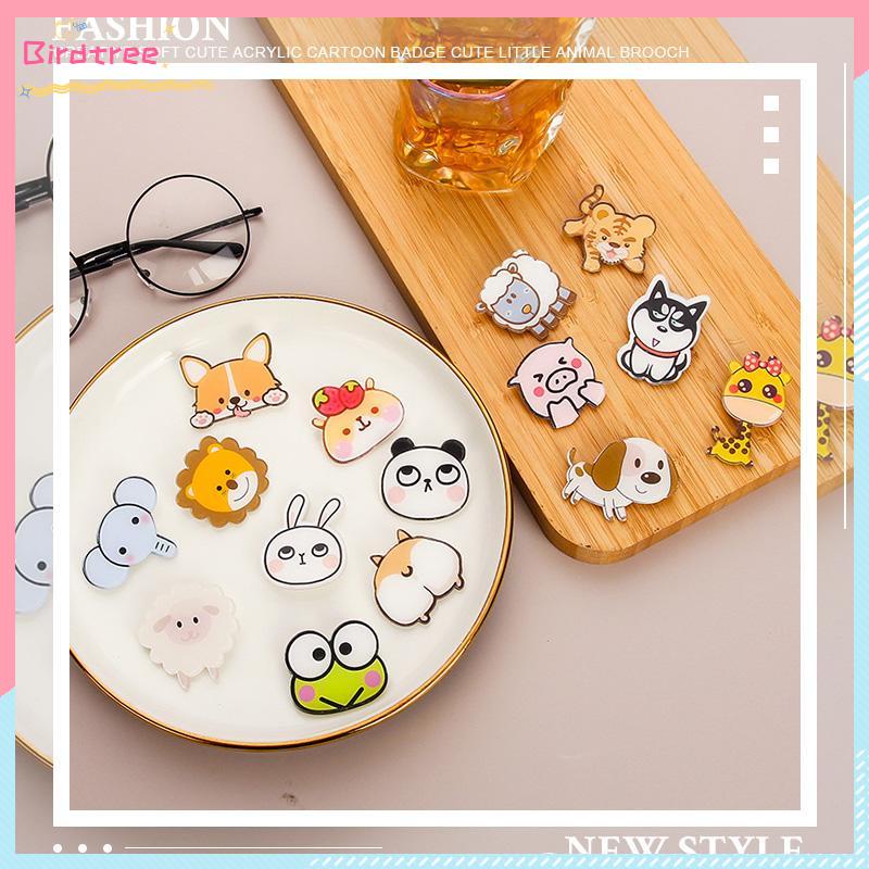 [Readystock❤️COD]Pin Akrilik Lucu Aksesoris Seri (Animal) untuk Tas Cute Pin Brooch Pin Bros Acrylic