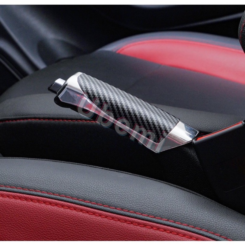 1pcs/universal Mobil Rem Tangan Melindungi Penutup Styling Kayu Serat Karbon Dekorasi Kualitas Tinggi ABS Halus SUV Aksesori Interior