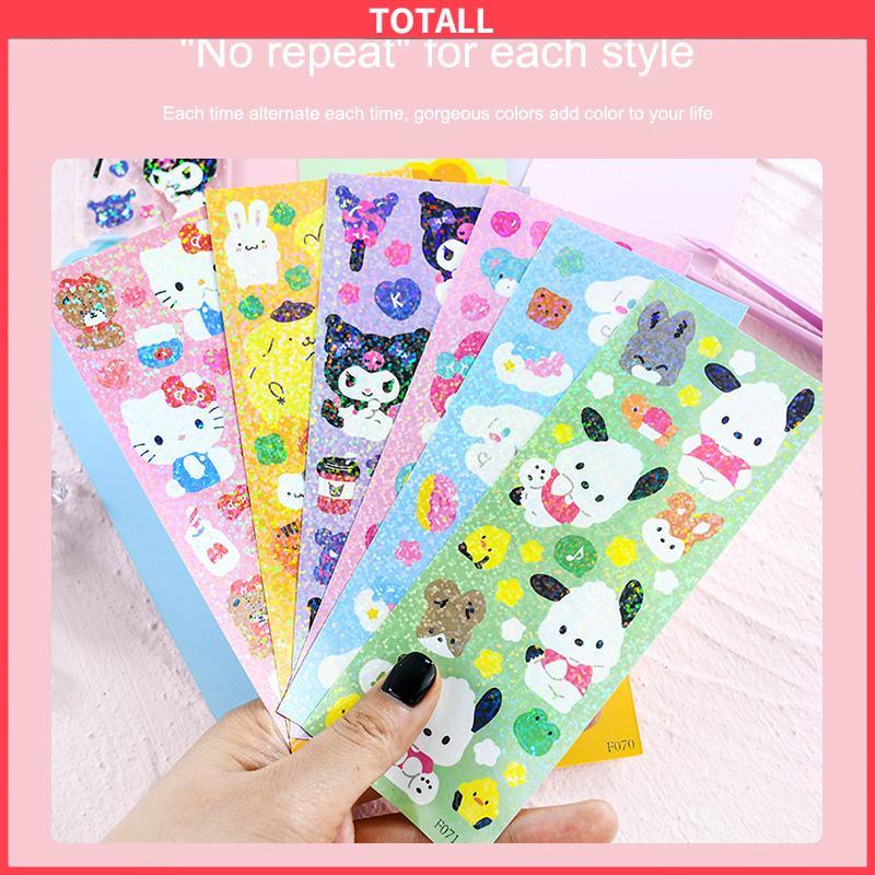 COD Stiker Kuromi Kartun Cinnamoroll Melody Kuromi Pochacco Dog Shiny Sticker Dekorasi-Totall