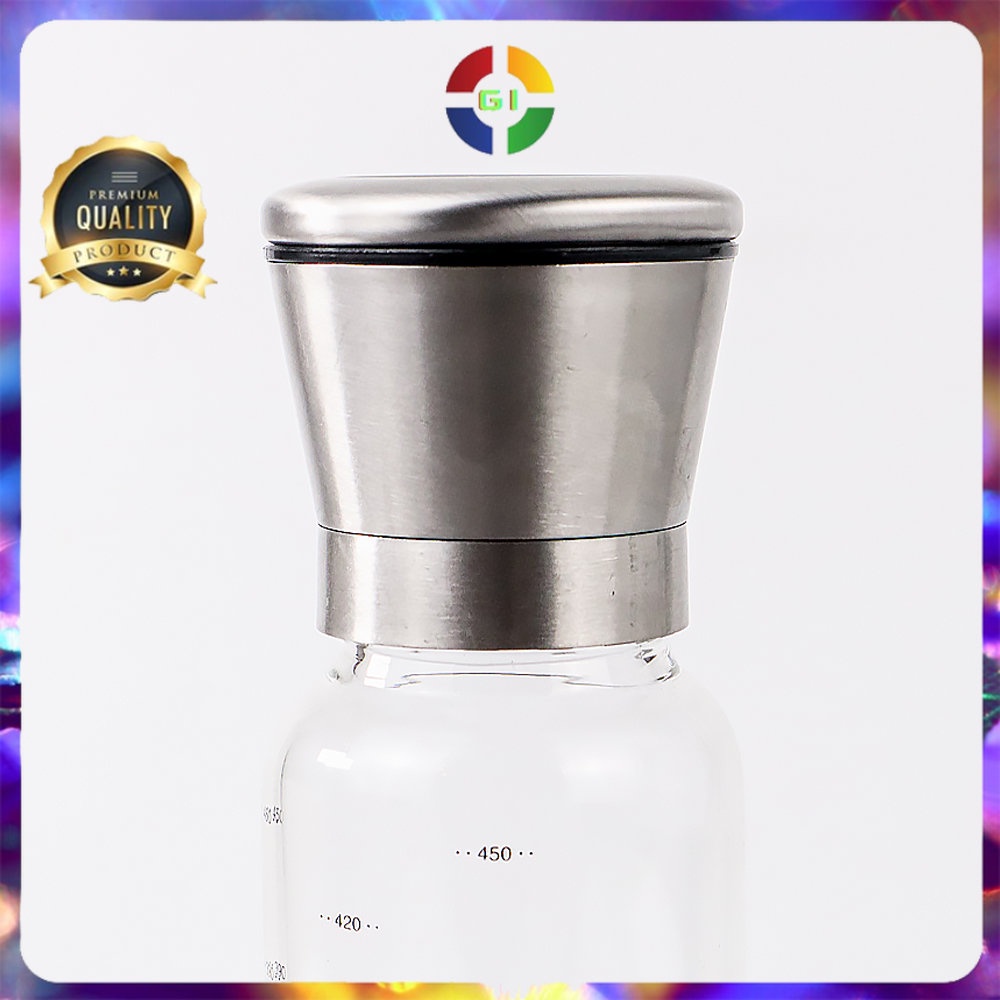 Alat Penggiling Biji Lada Spices Pepper Mill Grinder 450 ml Silver