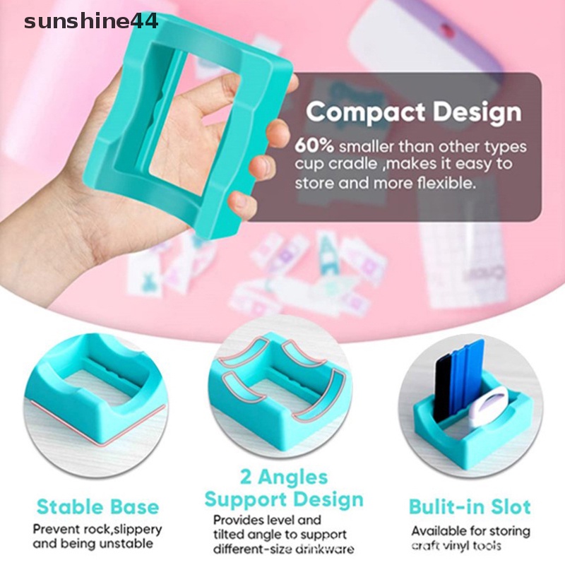 Sunshine Silicone Cup Cradle Untuk Tumbler Dengan Slot Built in, Tempat Tumbler Untuk Kerajinan ID