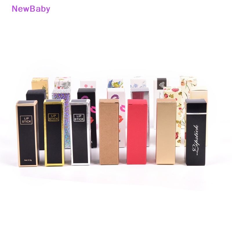 Newbaby 10Pcs Tabung Lip Balm Kosong Kemasan Karton Box Lip Tube DIY Paper Case Box ID