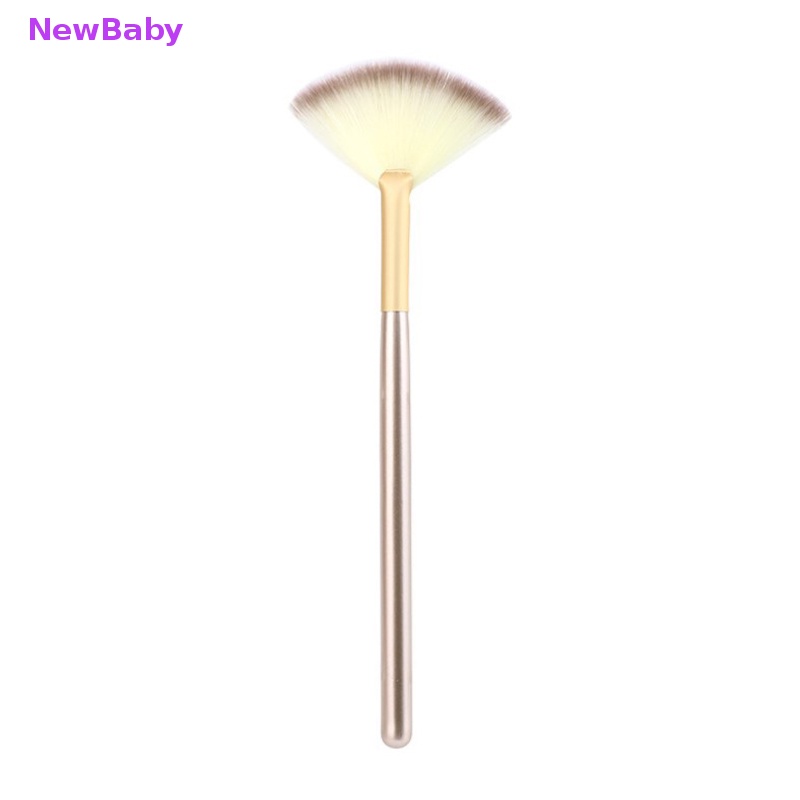 Newbaby 3Pcs Fan Brushes Sikat Wajah Brush Makeup Lembut Aplikator Kosmetik ID