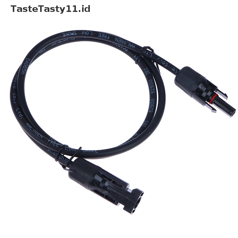 Tastetasty 2Pcs Kabel Ekstensi Fotovoltaik Hitam/Merah Dengan Konektor DC Tenaga Surya Yang Digunakan Dalam Sistem Panel PV Kabel Pengisian Penyimpanan Energi.