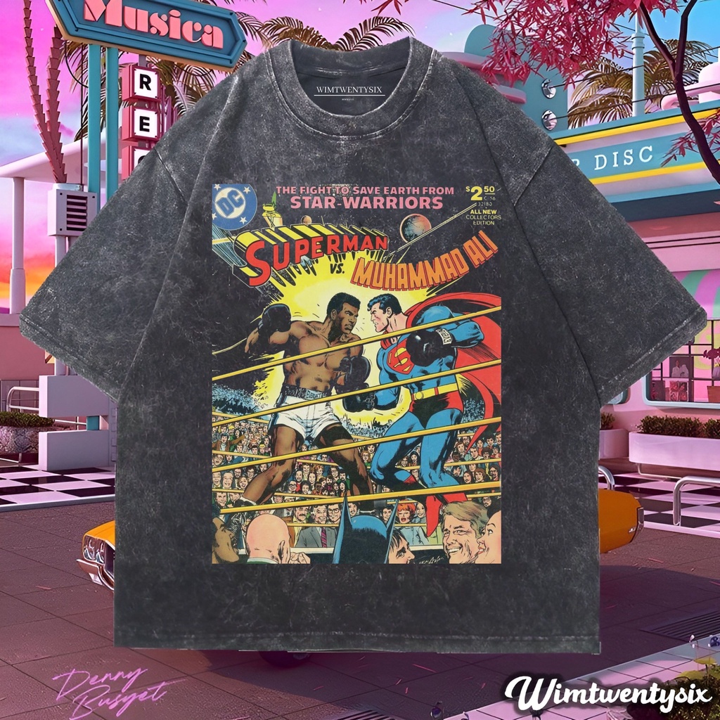 Wimtwentysix “Muhammad ali vs superman” kaos oversized washing | vintage tee