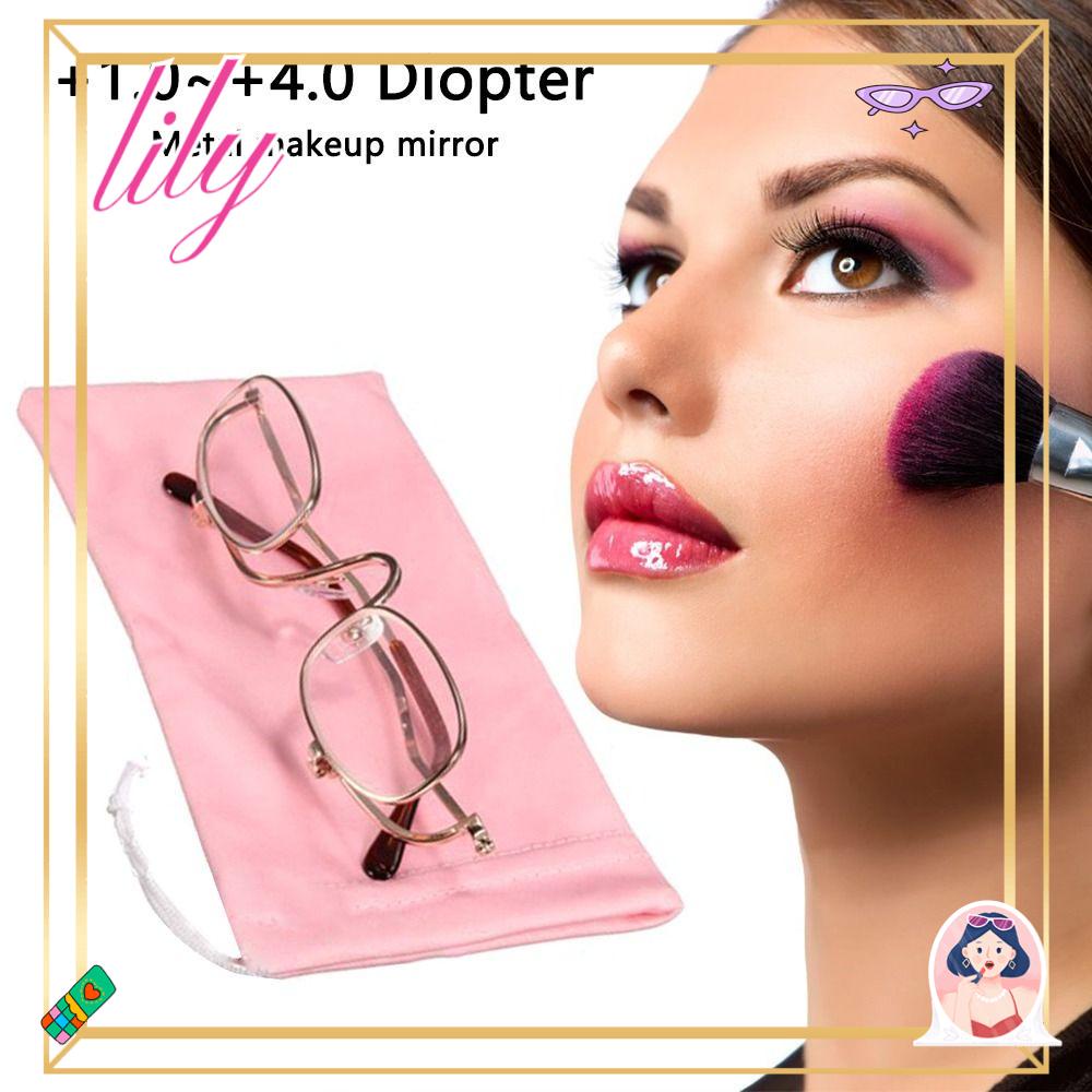 Lily+1.0~+ 4.0 Diopter Rotating Makeup Reading Glasses Woman+1.0~+ 4.0 Diopter Eyewear Magnifying Glasses