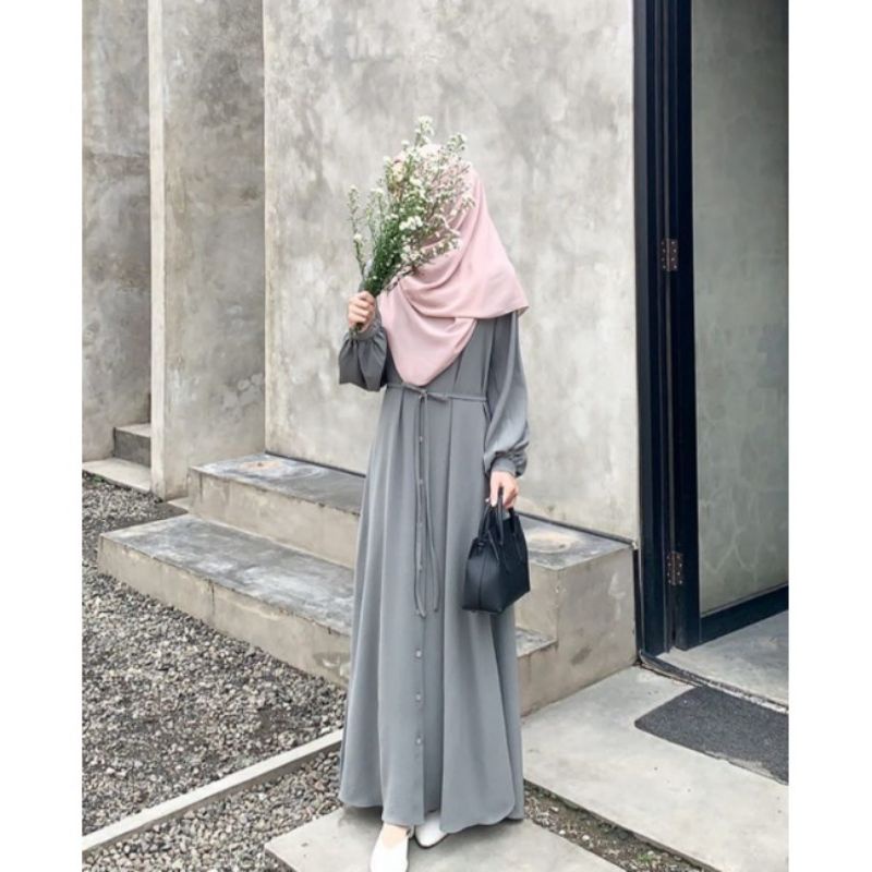 NAURA DRESS MAXY CRINGKEL AIRFLOW GAMIS FULL KANCING