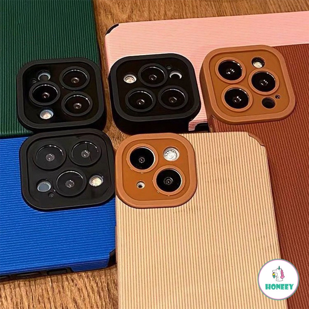 IPHONE Cover Telepon Motif Tenun Garis Vertikal Mewah Kompatibel Untuk Iphone14 13 12x11 Pro Xs Max Xr Soft Case Kulit