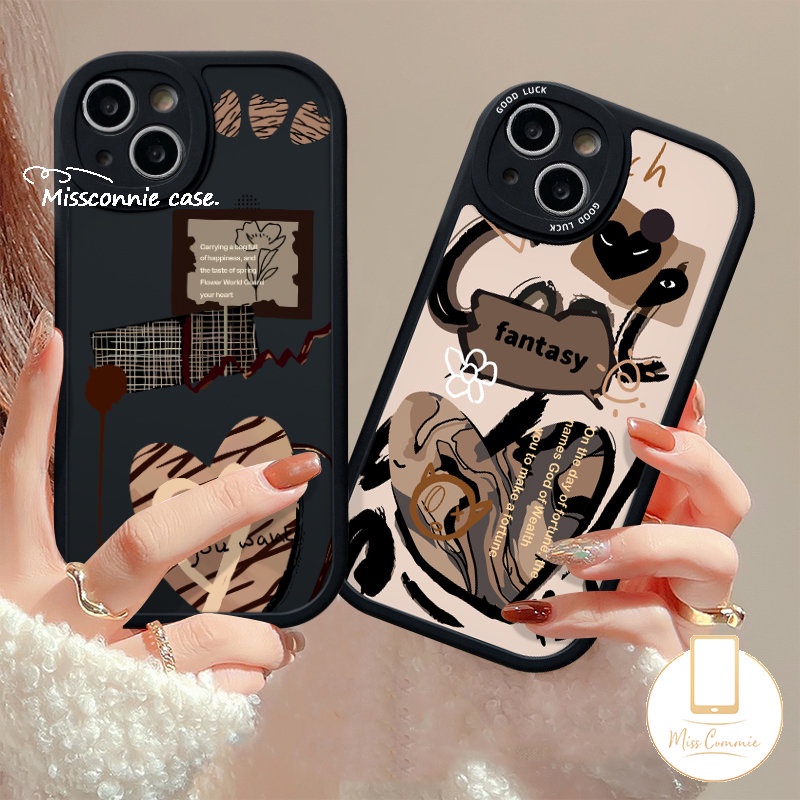 Untuk Redmi 12C 9 10 9A A1 10A 10C 9T K40s Note 10s 9 9s 11 11s 9Pro 10 8Pro 10Pro 11Pro+Poco X3 NFC Pro M3 F4 Mi 12 Lite 11T Ins Graffiti Cinta Hati Comme des Garcons Sarung