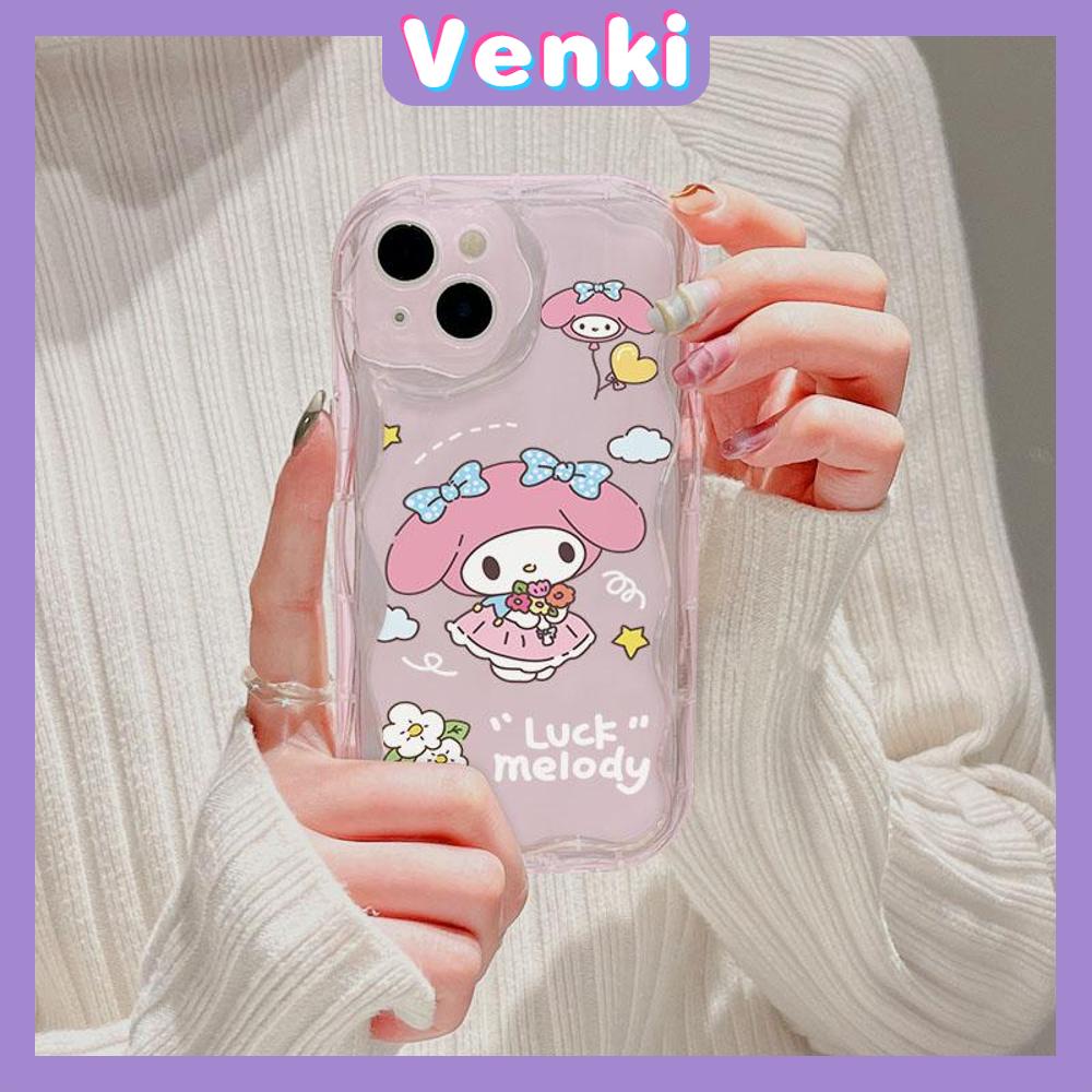 VENKI - For iPhone 11 iPhone Case 3D Curved Edge Wave Clear Case TPU Airbag Shockproof Camera Cover Cute Cartoon Compatible with iPhone 14 13 Pro max 12 Pro Max xr xs max 7 Plus 8