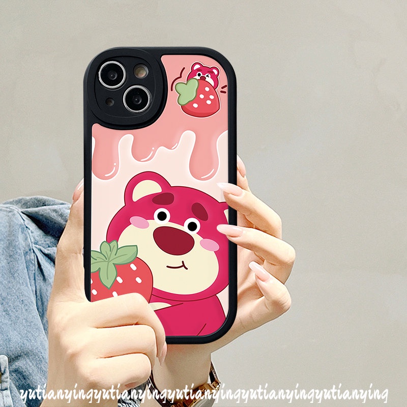 Casing Kartun Strawberry Bear Manyo Untuk Redmi 10C 9A 9C 10 12C 10A 9T A1 9 Note 11 10s 8 11Pro+10 Pro 11s 10 9s K40s POCO F4 M3 X3 NFC Pro Mi 11T 12 11 Lite Sarung Winnie Soft Cover