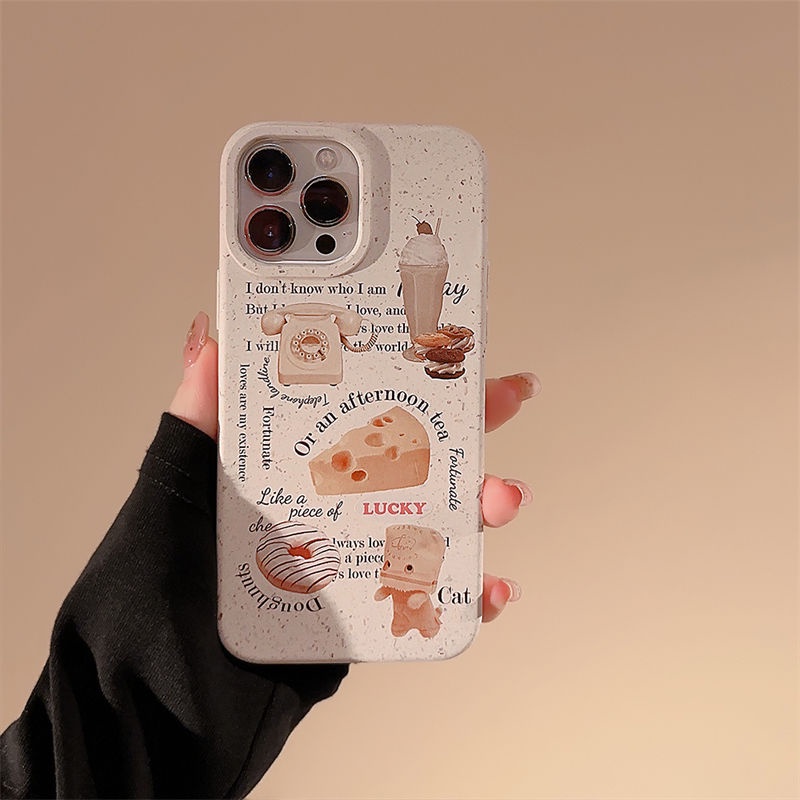 Cocok Untuk Iphone14 Pro Max iPhone Phone Case Ramah Lingkungan Degradable Phone Case Kamera Perlindungan Tahan Guncangan Kompatibel Dengan iPhone 13 13pro 13prm iPhone 11 7Plus 8Plus Xr XS 12 Pro Max Casing Ponsel