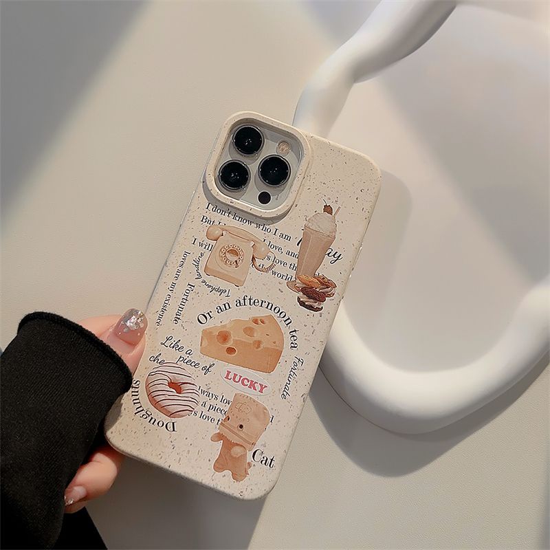 Cocok Untuk Iphone14 Pro Max iPhone Phone Case Ramah Lingkungan Degradable Phone Case Kamera Perlindungan Tahan Guncangan Kompatibel Dengan iPhone 13 13pro 13prm iPhone 11 7Plus 8Plus Xr XS 12 Pro Max Casing Ponsel