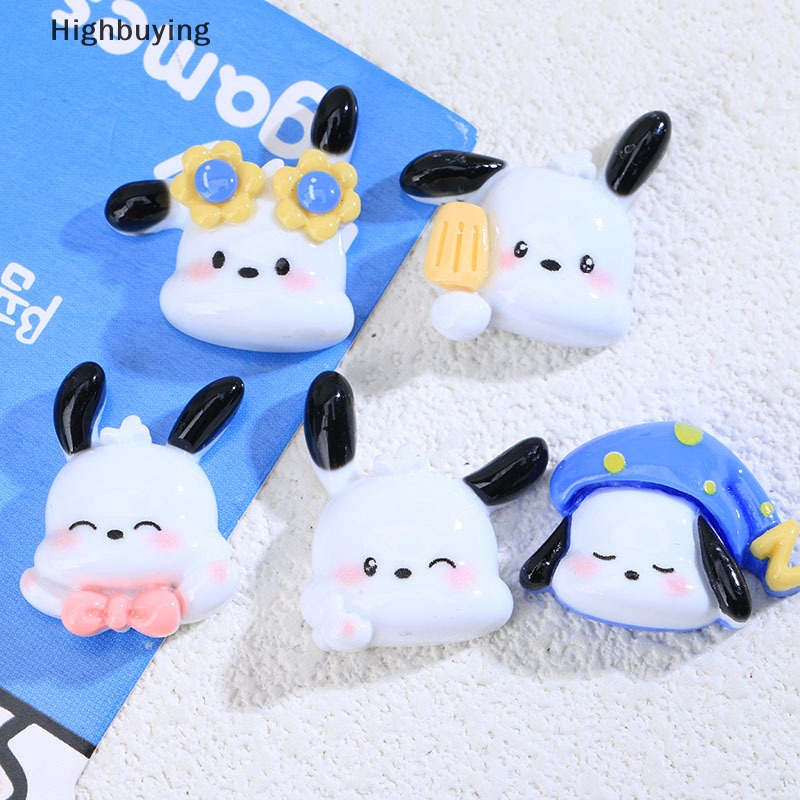 Hbid 10pcs Kawaii Anime Sanrios Pochacco Series Cute Phone Case Resin Patch DIY Resin Aksesoris Kartun Bahan Kerajinan Mainan Glory