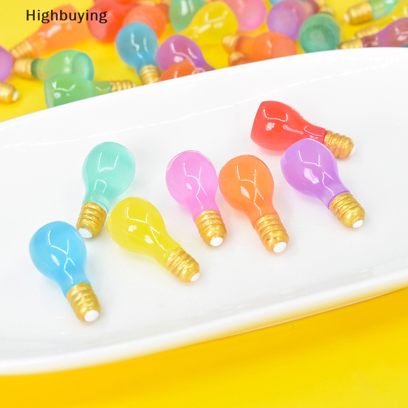 Hbid 5pcs DIY Fluorescence Small Light Bulb Resin Aksesoris Untuk Crafg Bahan Perhiasan Ch Supply Seni Dekorasi Glory