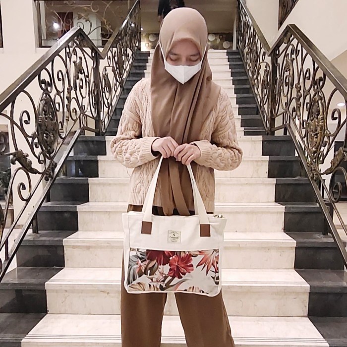 Nudie Bag Totebag Kanvas Besar Polos - GAJAH LCFL