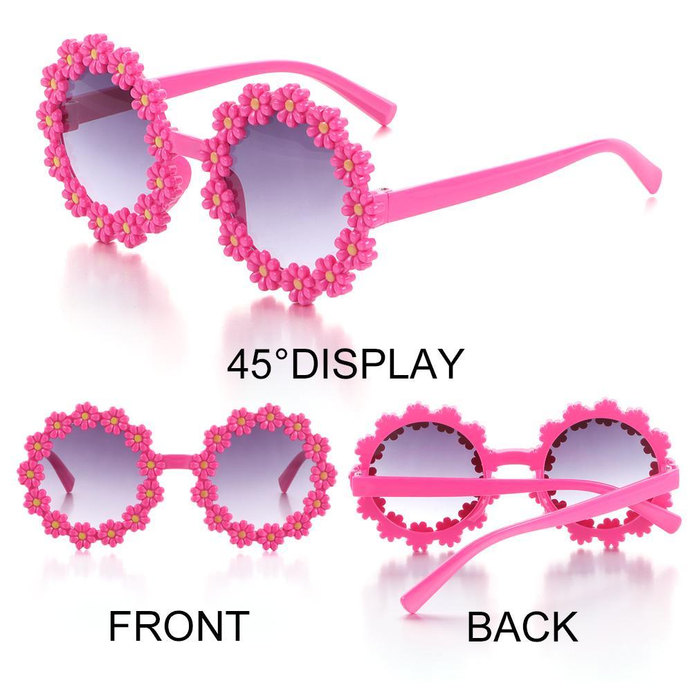 Lily Kids Daisy Sunglasses Novel Pesta Disko Perlindungan Matahari Bingkai Bulat