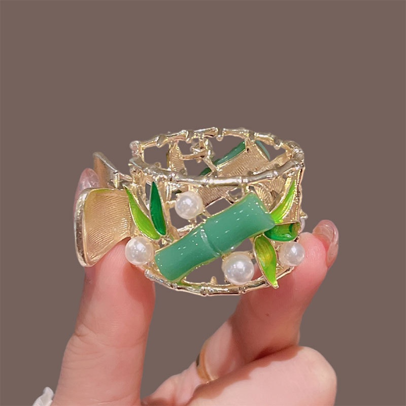 Jepit Rambut Logam Bambu Antik Fashion Hair Clip Hiu Klip Aksesoris Rambut Wanita