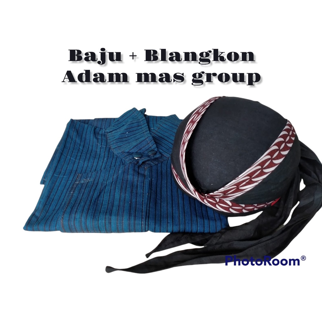 Lurik BAJU SURJAN LURIK BIRU PERANAKAN JOGJA BAJU ADAT JAWA SURJAN LURIK BIRU BAJU JAWA SURJAN PRIA 