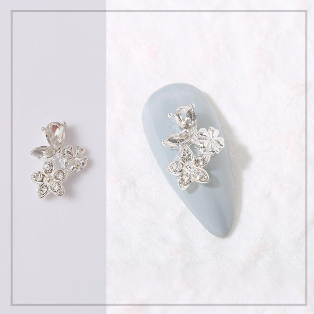 AUGUSTINA Augustina Dekorasi Nail Art DIY Lebah Gaya Campur Zirkon Alloy Manicure Perhiasan Aksesoris