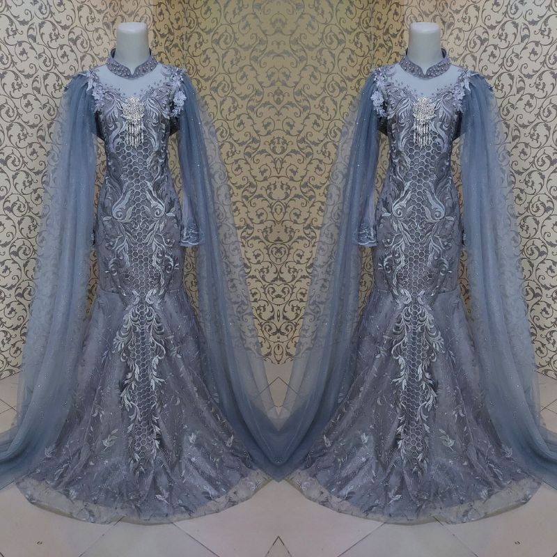 GAUN PENGANTIN DUYUNG/ GAUN PENGANTIN SLIM AKAR