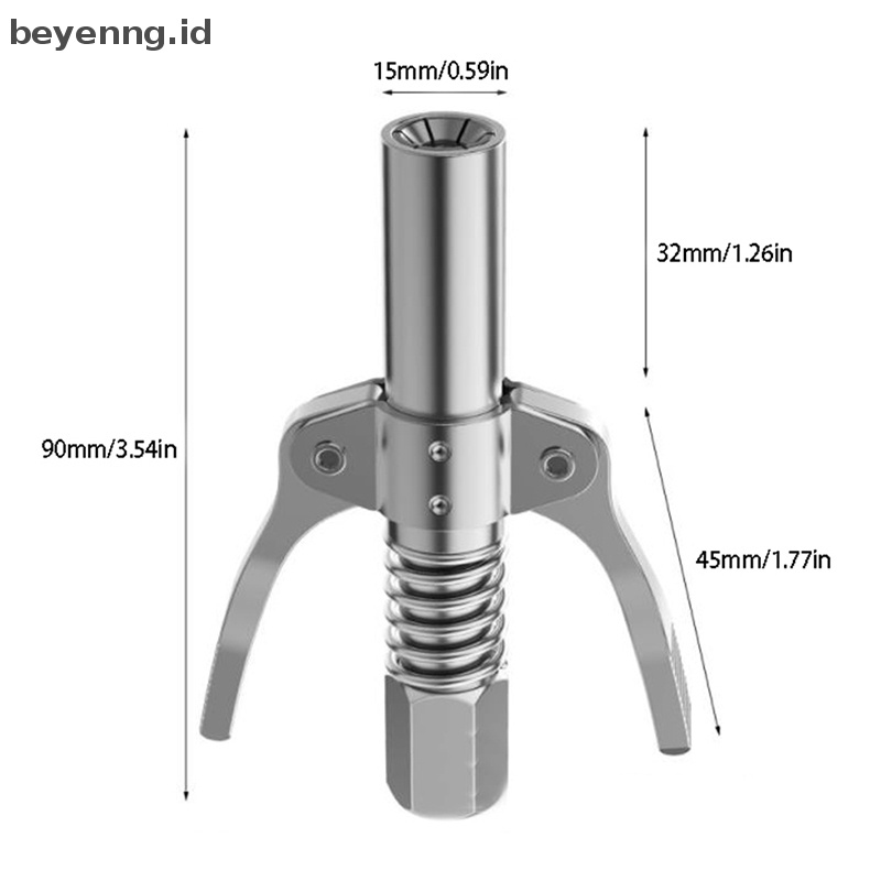 Beyen Grease Tool Coupler Heavy-Duty Quick Lock and Release Double Handle ID