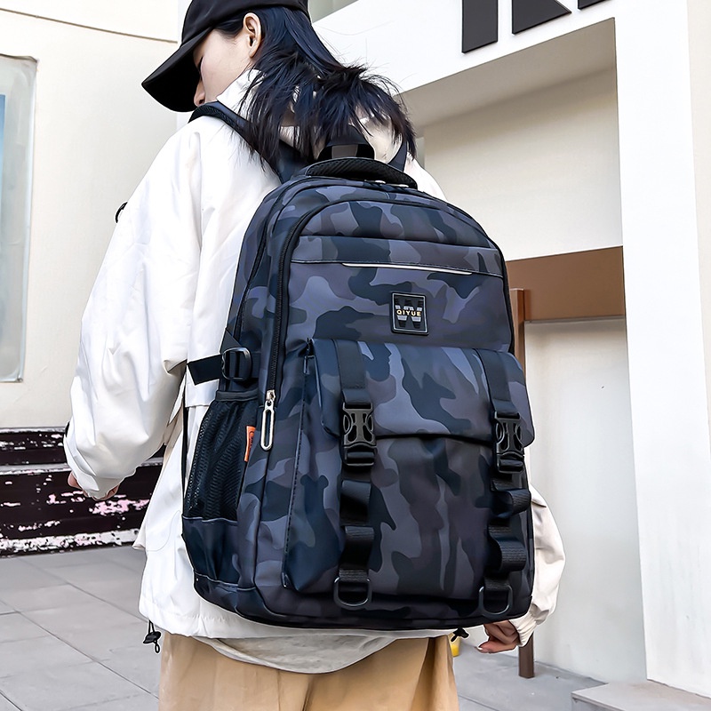 131428 Tas Ransel Loreng Pria Wanita Backpack Punggung Cowok Dailybag Travelbag Gunung Hiking Traveling