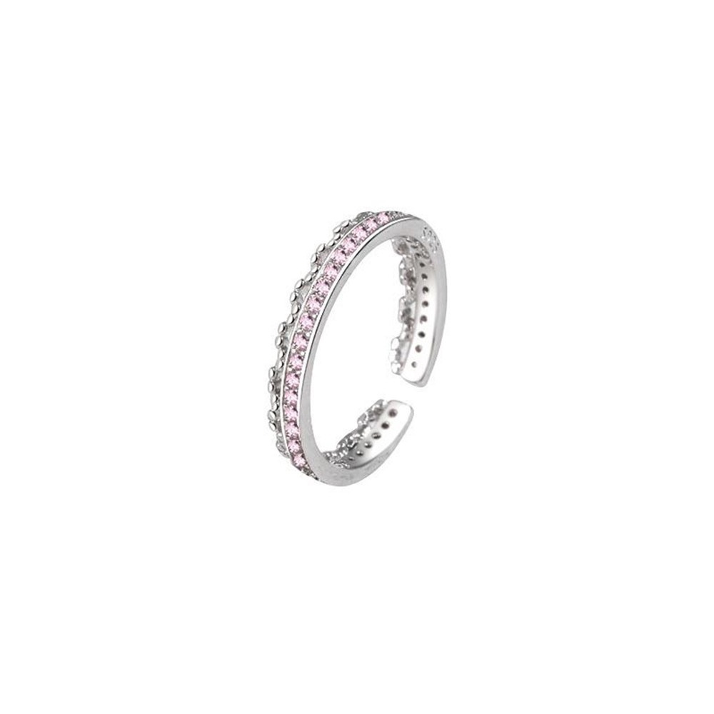 Cincin Berlian Imitasi Korea Pink Fashion Bintang Adjustable Rings Untuk Wanita CANDY JEWELRY