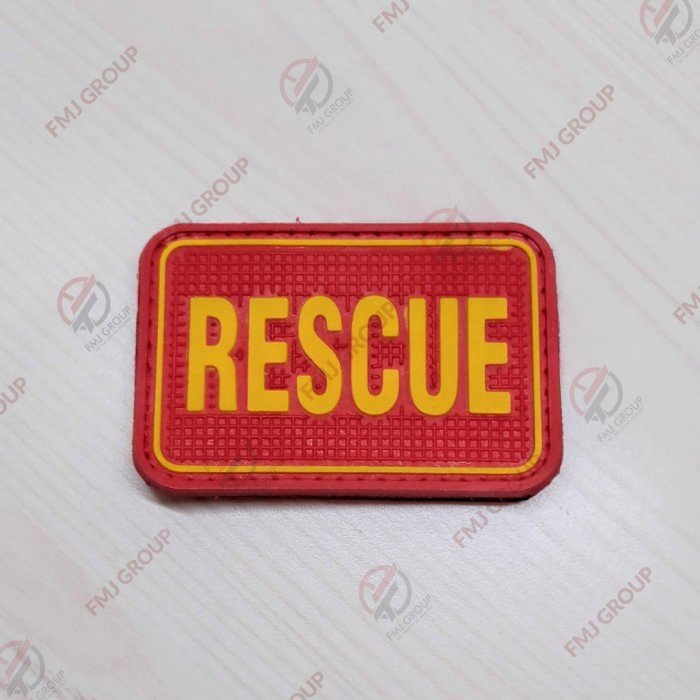 Emblem Patch Karet Logo BPBD, BASARNAS, Potensi Sar, Search And Rescue, RESCUE Logo DAMKAR, TRC Tim Reaksi Cepat, Velcro Prepet