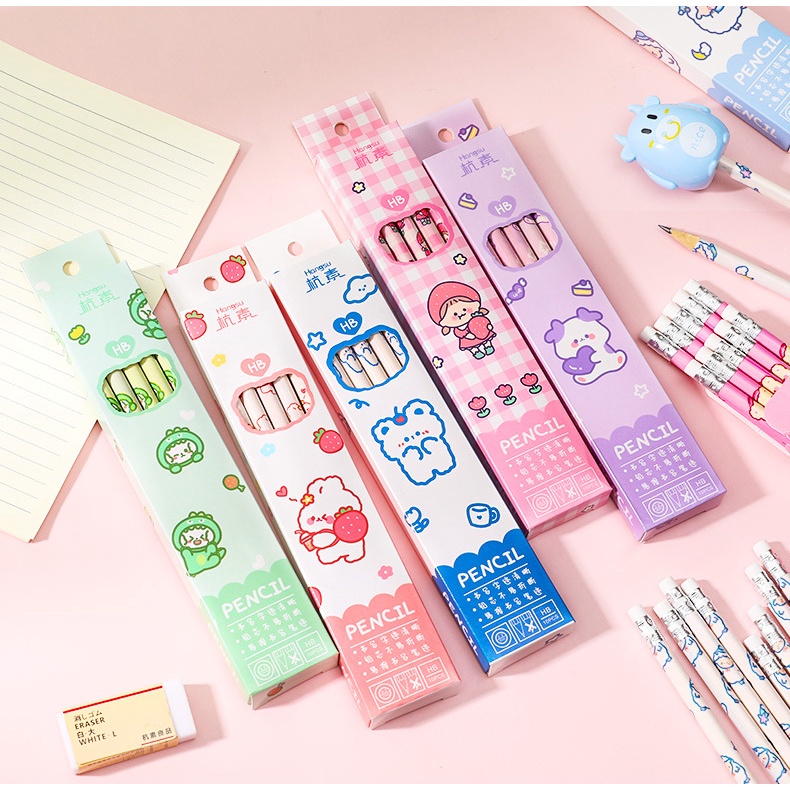 Pensil Set Alat Tulis Sekolah Anak Lucu Stationery Set