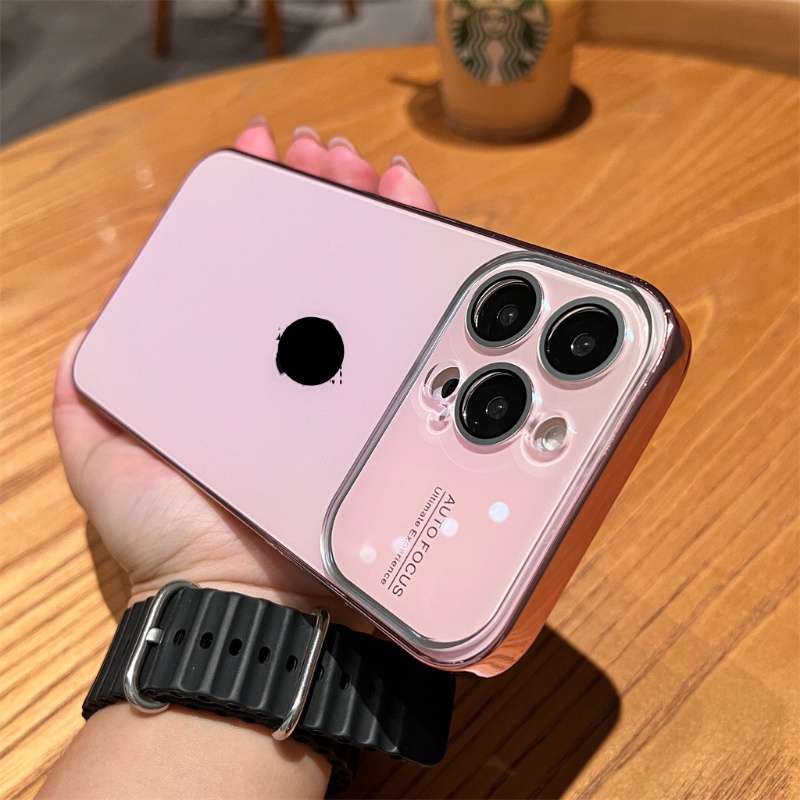 Pelindung Kamera Mewah Lensa case iPhone 14 Pro Max Dengan logo case iPhone 12 13 Pro Max14 Plus 11 Pro Max case Original Mewah Perlindungan shockproof hard back cover