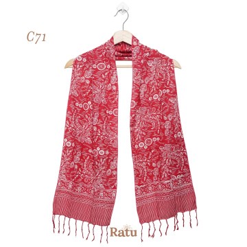 RATU - Scarf Batik D71 Red