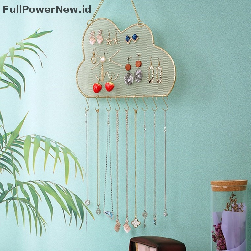 Power Gantung Anting Stud Dinding Organizer Perhiasan Hias Diamond Grid Hook ID
