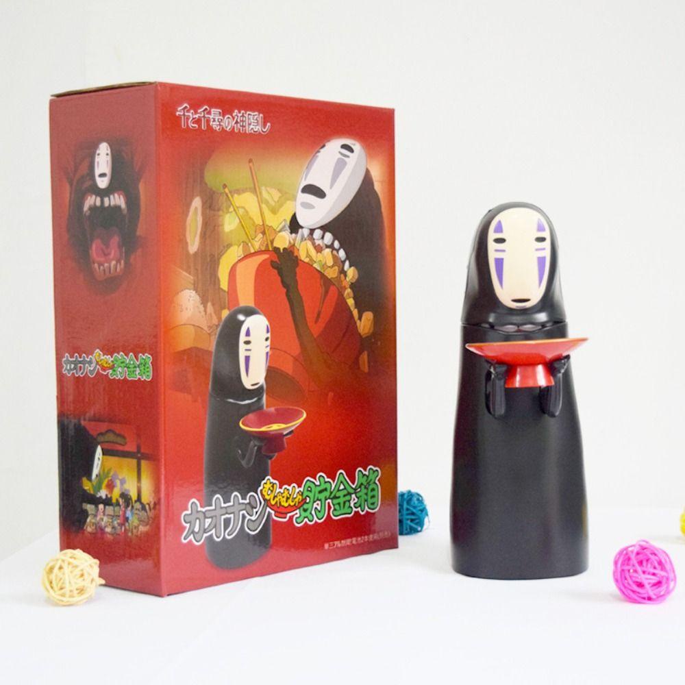 Lanfy No-Face Piggy Bank Hadiah Ulang Tahun Kartun Figure Boneka Ada Wajah Man Menabung Uang Cash Box Koin Makan Otomatis