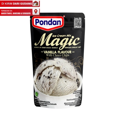 

Pondan Ice Cream Mix Vanilla with Choco Chips 160 g