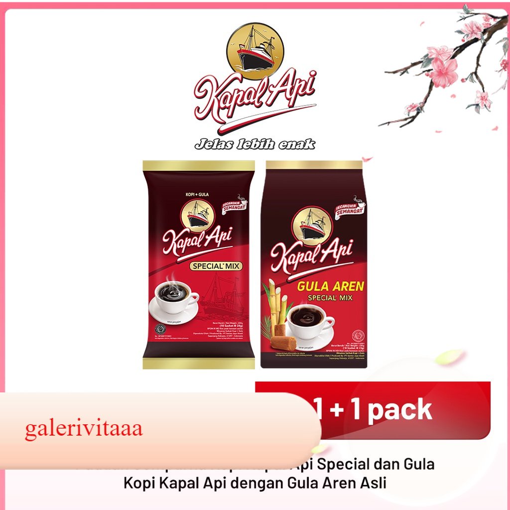 

Kapal Api Special Mix 1 Pack + 1 Pack Gula Aren ( Isi 10 Pcs x 24 Gram )