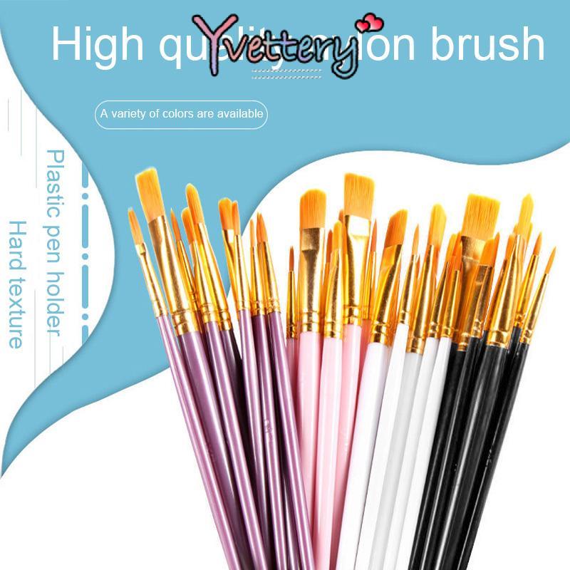 

❤️COD Satu Set Kuas Cat Minyak Plastik Cat Air Lukis Kuas Seni Yang Dilukis Dengan Tangan-Yy