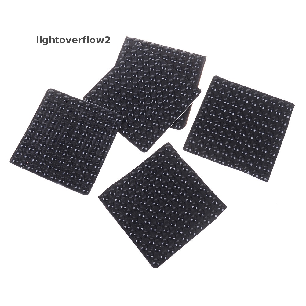 [lightoverflow2] 100pcs Kaki Karet Perekat Diri Hitam Bumper Setengah Lingkaran Door Buffer Pad [ID]