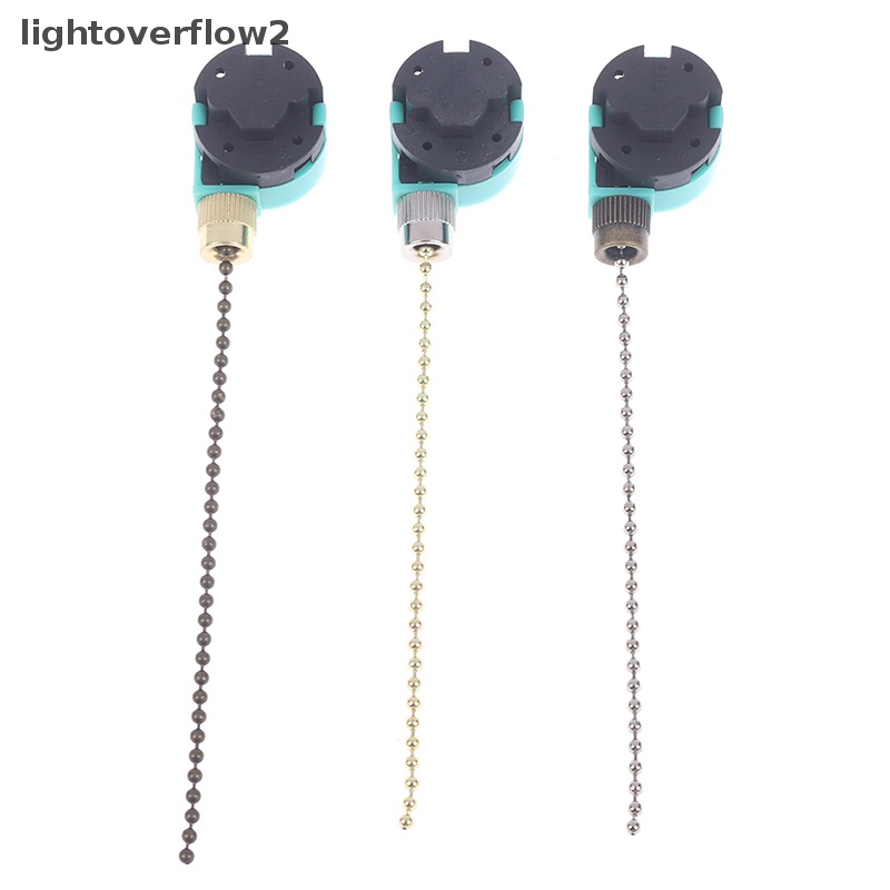 [lightoverflow2] 1pc Saklar EU/US Adjustable Speed Pull Chain Tombol Kontrol Saklar Kipas Plafon [ID]