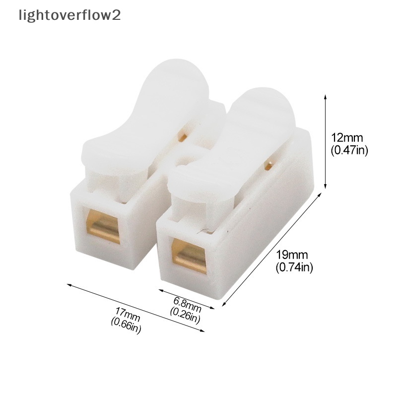 [lightoverflow2] 10pcs CH2 Quick Splice Lock Wire Connector Terminal Kabel Listrik Agar Mudah Penyambungan Aman Menjadi Kabel [ID]