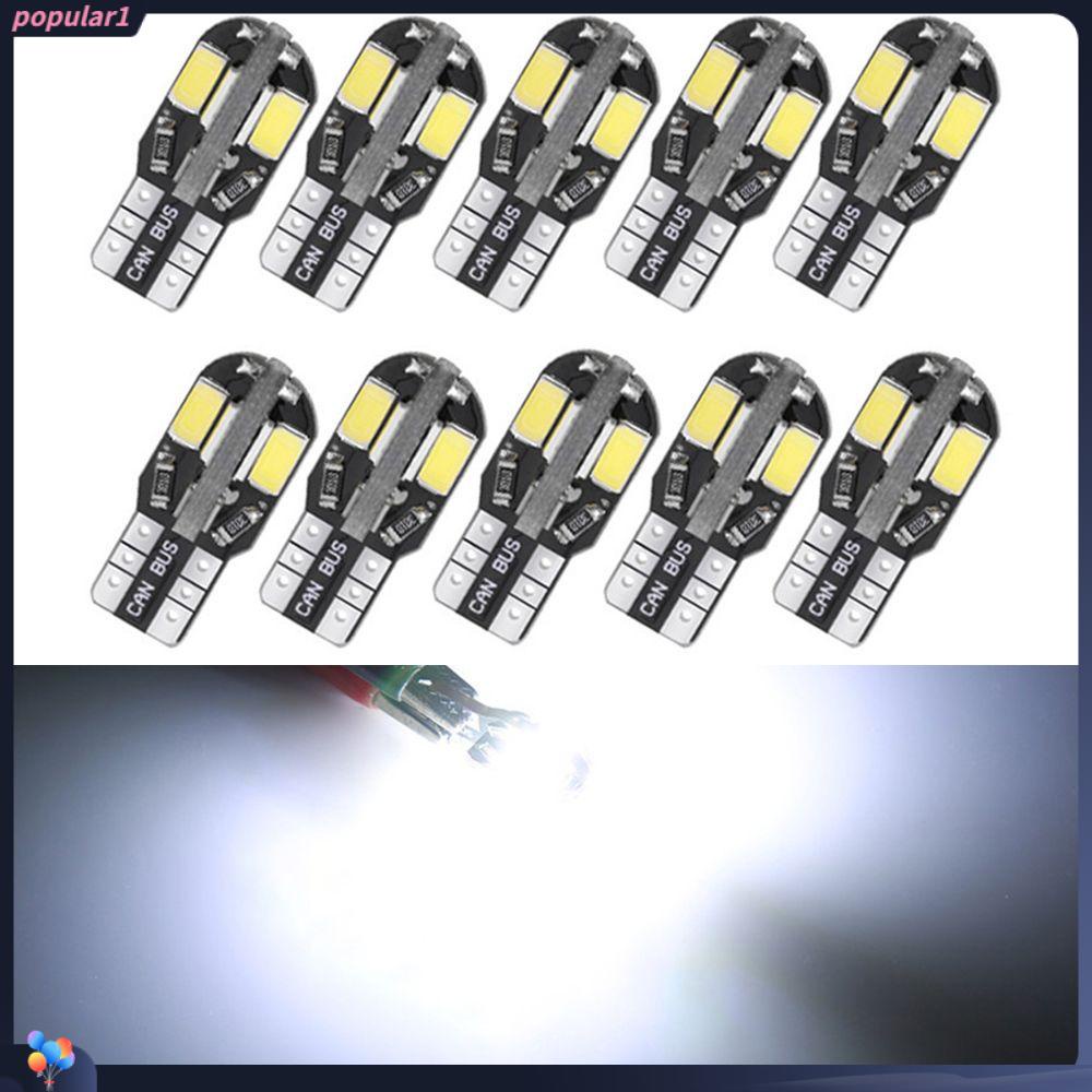 Populer 10pcs Lampu Plat Lampu Bohlam Lampu Super Terang 8SMD 5730col LED Dome Map