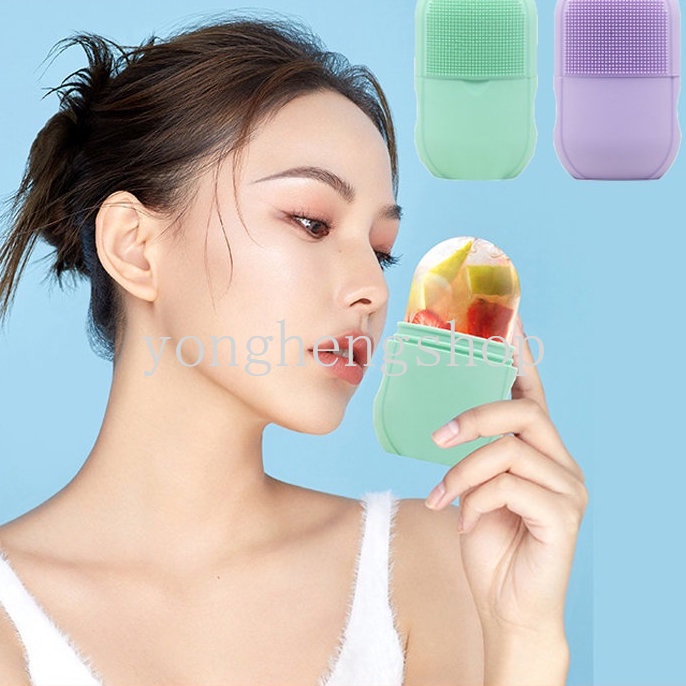 Silicone Ice Cube Tray Face Roller Cetakan Es Wajah Contour Rollers Ice Apply Pembersih Pijat Wajah Sikat Cuci Muka Alat Kecantikan Perawatan Kulit